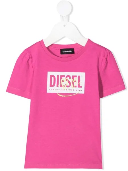 Diesel Kids футболка с нашивкой-логотипом