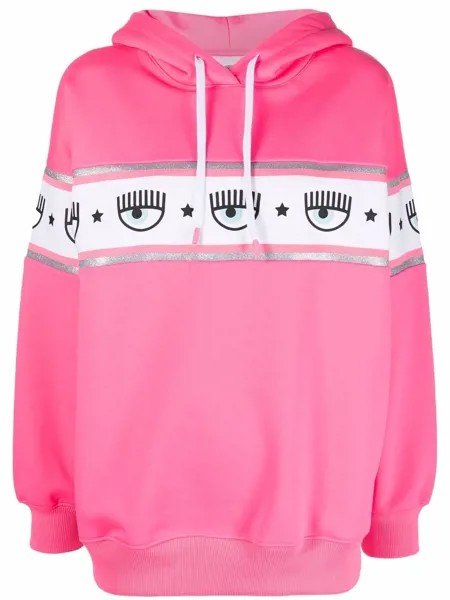 Chiara Ferragni logo-stripe hoodie