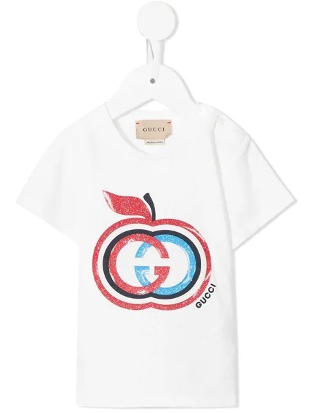 Gucci Kids футболка с логотипом Interlocking G