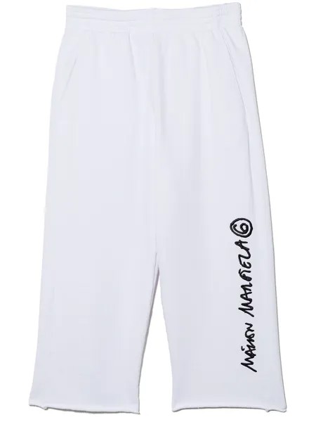 MM6 Maison Margiela Kids спортивные брюки с вышитым логотипом