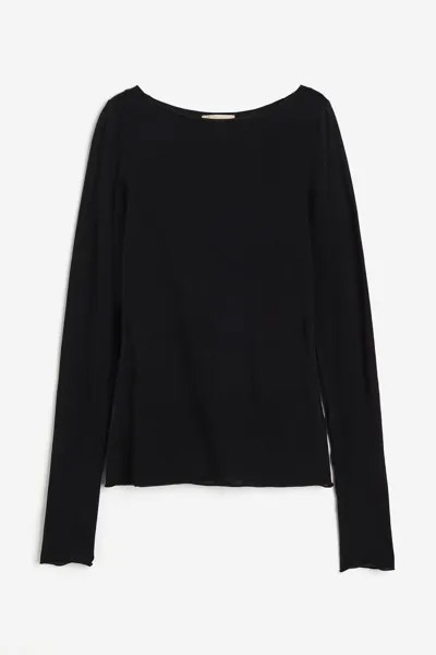 Лонгслив H&M Cashmere-blend, черный