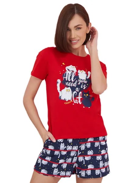 Пижама женская Jolie Femme J065/034/нд красная 46
