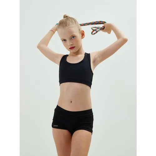 Школьная форма Flavour Knit, топ и шорты, спортивный стиль, размер 32, черный