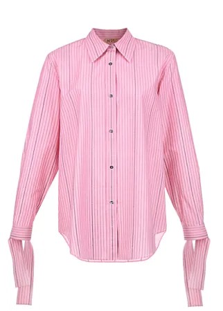 Розовая рубашка в полоску No. 21
