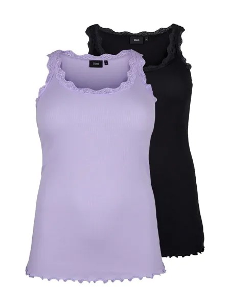 Топ Zizzi LIV, цвет Lavender/Black