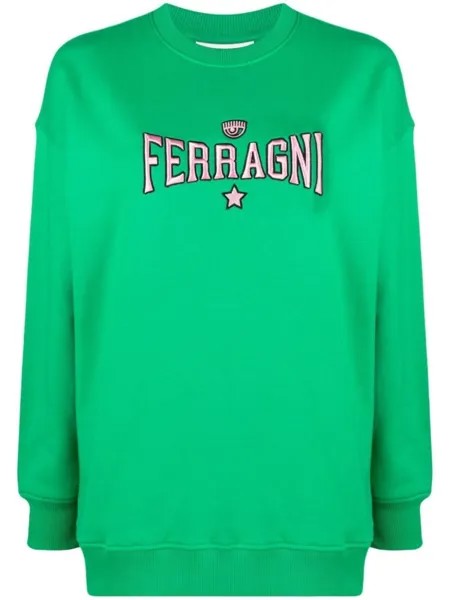 Толстовка с вышитым логотипом Chiara Ferragni, зеленый