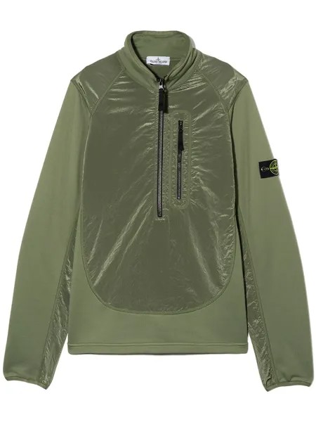 Stone Island Junior толстовка с воротником на молнии