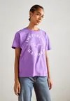Футболка с принтом SHORTSLEEVE ROUNDNECK Marc O'Polo Denim, фиолетовый