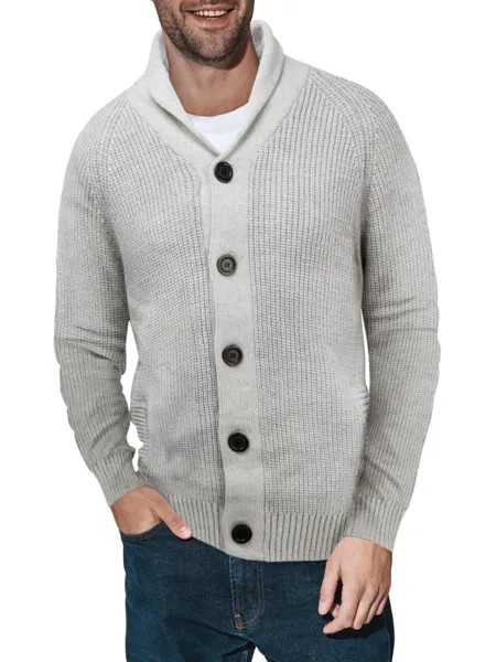 Вязаный кардиган с шалевым воротником X Ray, цвет Light Grey