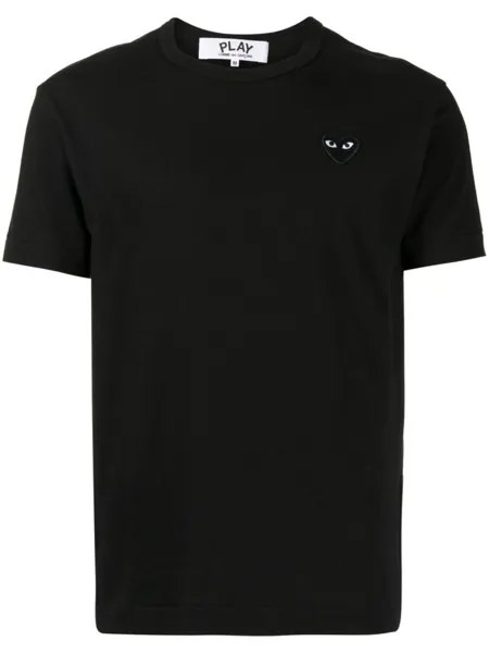 Comme Des Garçons Play футболка с нашивкой, черный