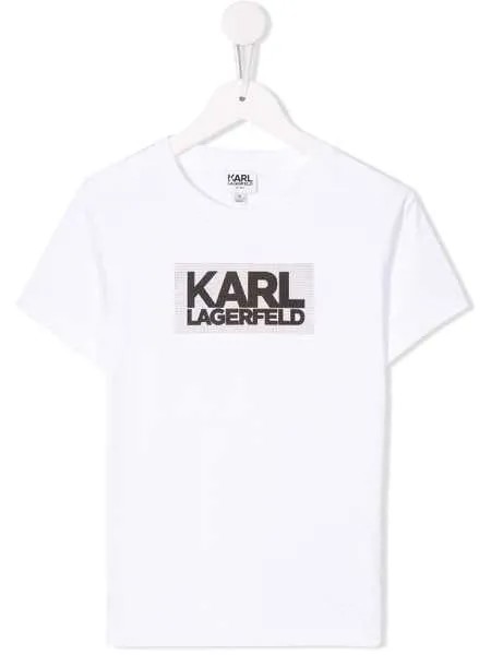 Karl Lagerfeld Kids футболка с круглым вырезом и принтом