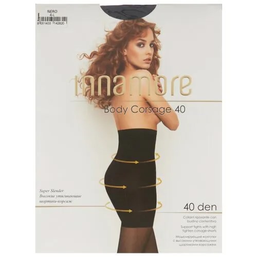 Колготки Innamore Body Corsage 40 den, размер 4-L, nero (черный)