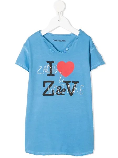 Zadig & Voltaire Kids футболка с короткими рукавами и логотипом