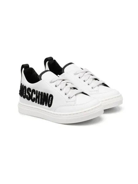 Moschino Kids кроссовки с вышитым логотипом