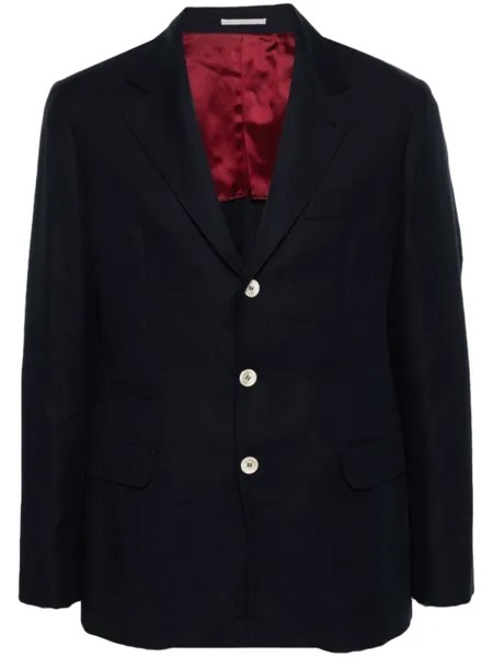 Brunello Cucinelli однобортный пиджак, синий