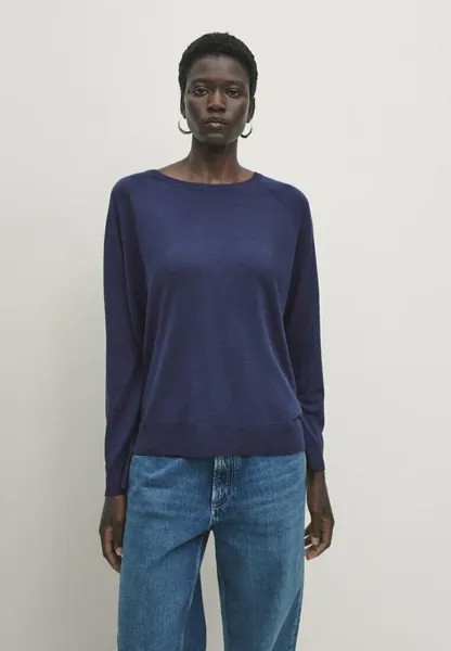 Джемпер With A Crew Neck Massimo Dutti, цвет mottled lilac