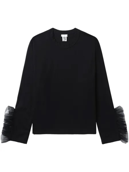 Noir Kei Ninomiya толстовка с тюлем, черный