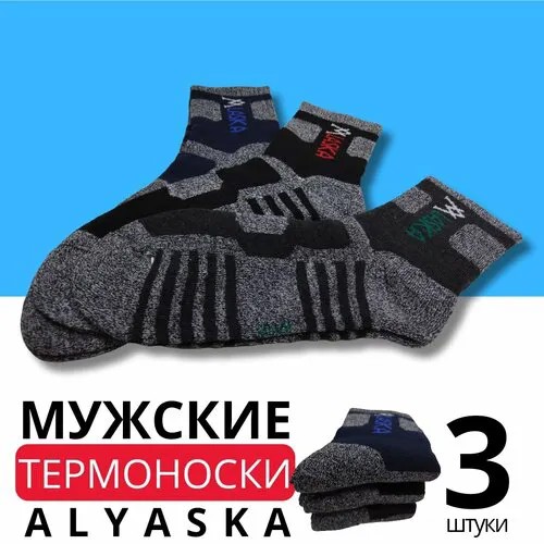 Носки Alaska, 3 пары, размер 41-47, мультиколор