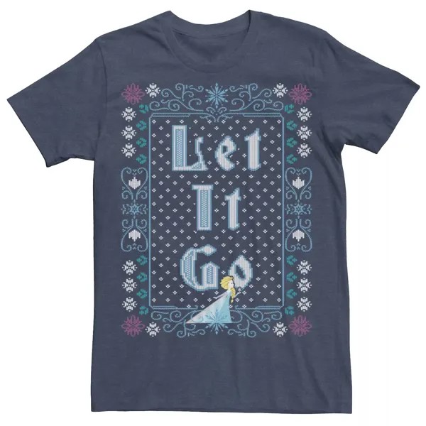 Мужской рождественский свитер Frozen Elsa Let It Go Ugly, футболка с короткими рукавами Licensed Character