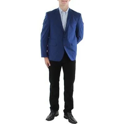 Мужской синий костюм Vince Camuto, раздельный пиджак на двух пуговицах, спортивное пальто 44R BHFO 4372