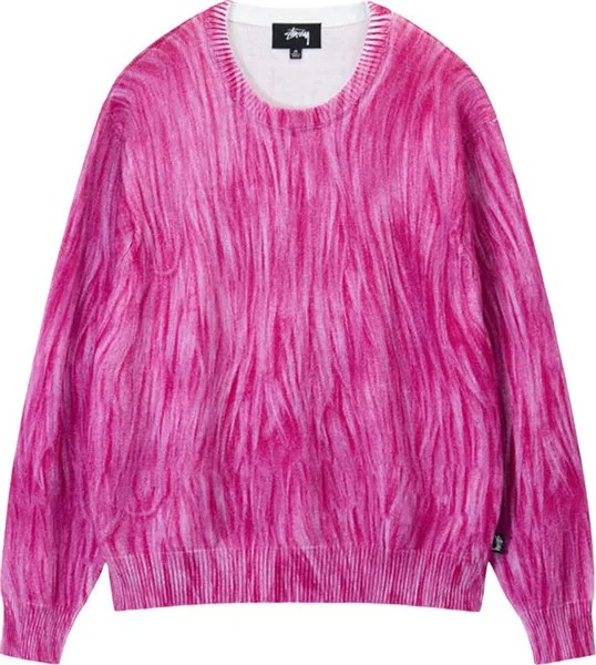 Свитер Stussy Printed Fur Sweater 'Pink', розовый
