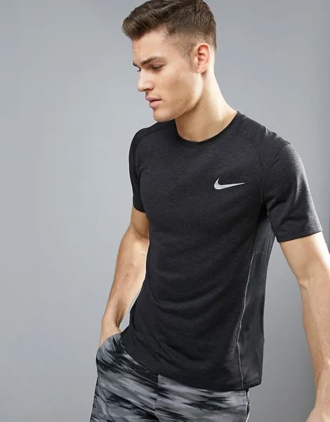 Черная футболка Nike Running Miler 834241-014-Черный