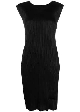 Pleats Please Issey Miyake платье мини без рукавов