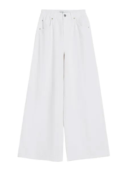 Широкие джинсы Bershka, цвет White Denim