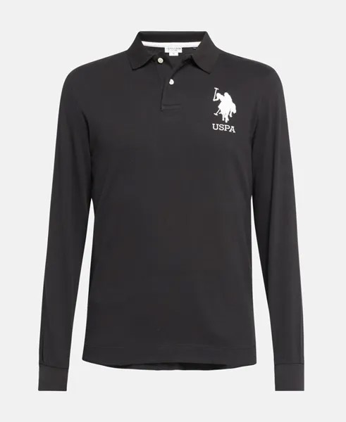 Рубашка-поло с длинными рукавами U.S. Polo Assn., черный