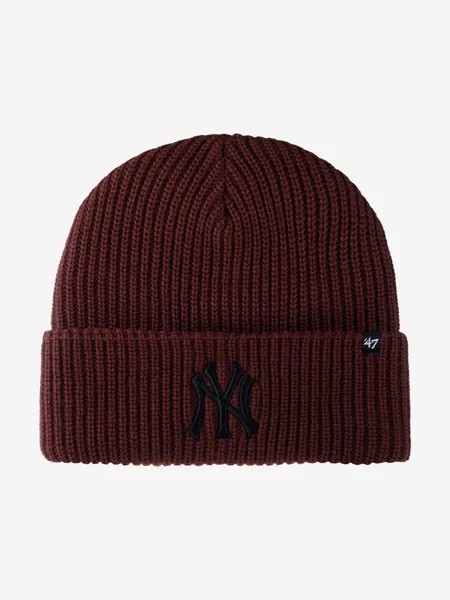 Шапка с отворотом 47 BRAND B-UPRCT17ACE-BK New York Yankees MLB (малиновый), Мультицвет