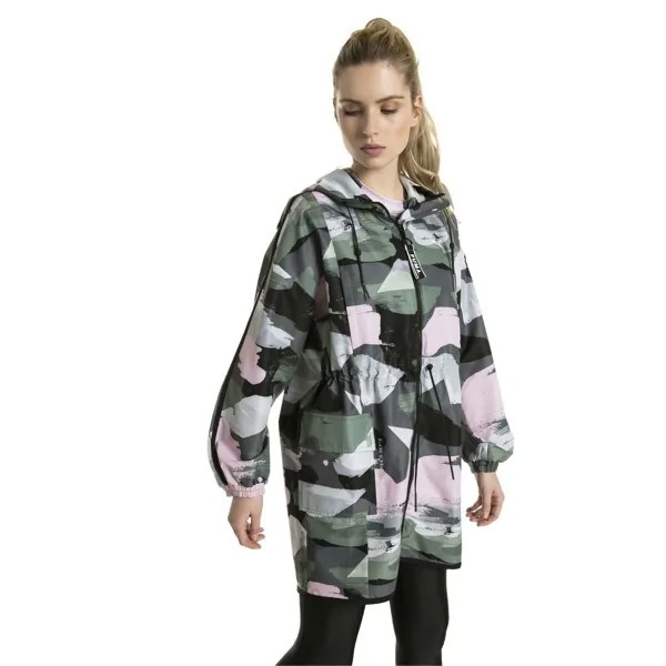 Puma Chase Parka Женская зелено-розовая повседневная верхняя одежда для активного отдыха Куртка