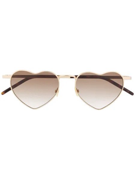 Saint Laurent Eyewear солнцезащитные очки с оправой в форме сердца