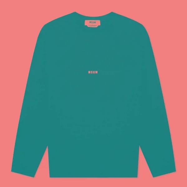 Мужской лонгслив MSGM Micrologo Basic Crew Neck