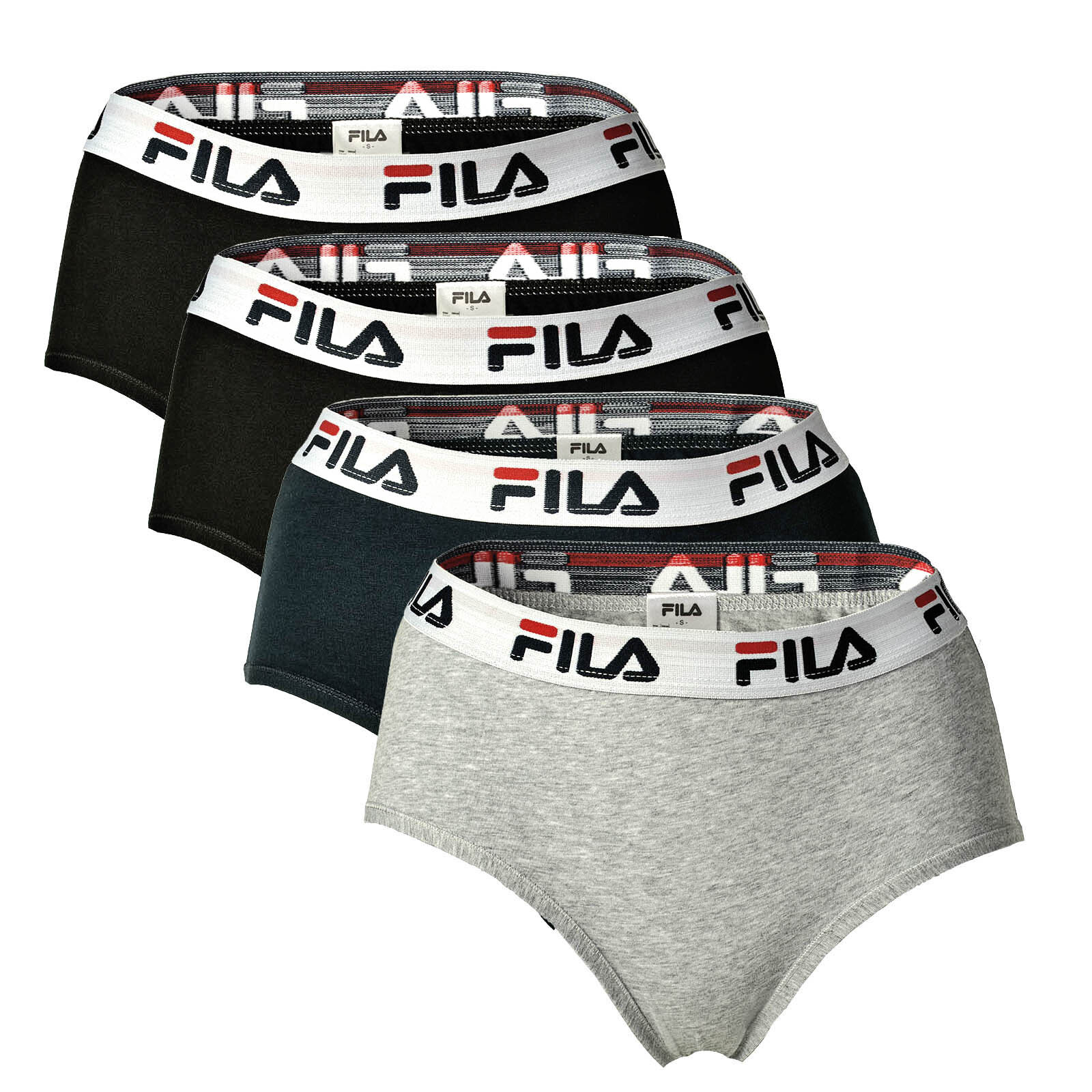 Трусы Fila Panty 4er Pack, цвет Schwarz/Grau/Marine