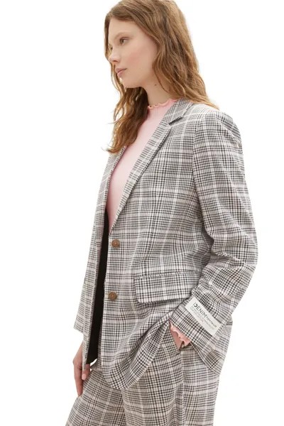 Пиджак для женщин/девочек розово-серый в клетку Tom Tailor