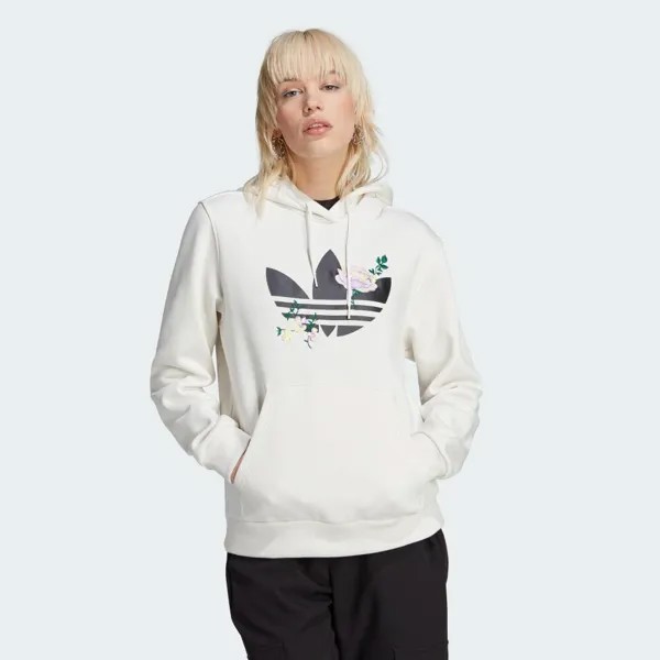 Парка Adidas Flower Embroidery Hoodie, цвет Cloud White