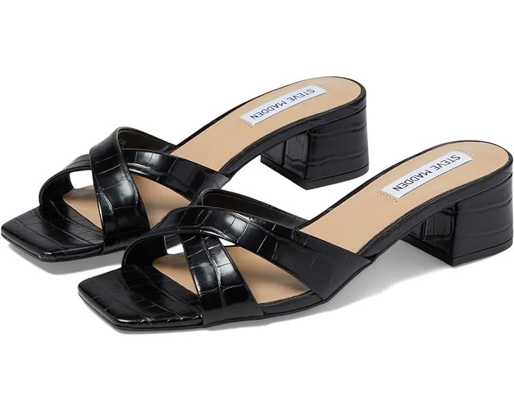 Туфли Steve Madden Gaia Sandal, цвет Black Croco