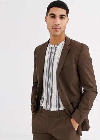 Облегающий пиджак Esprit-Светло-коричневый