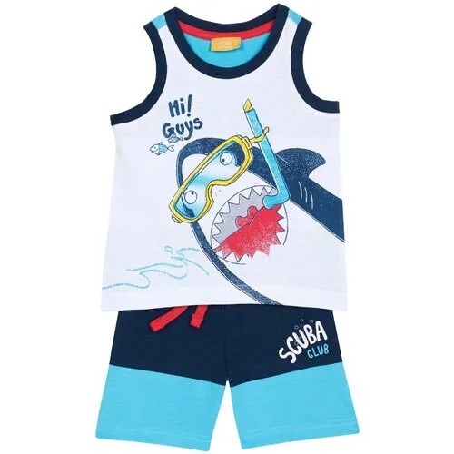 Комплект майка и шорты Chicco, размер 104, цвет акула (синий)
