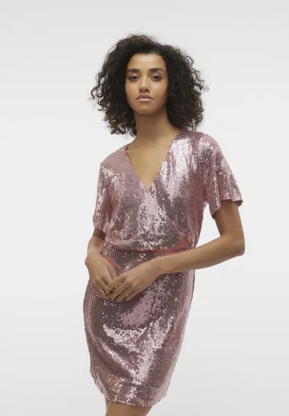 Элегантное платье Vmkaje Mini Dress Vero Moda, цвет ash rose