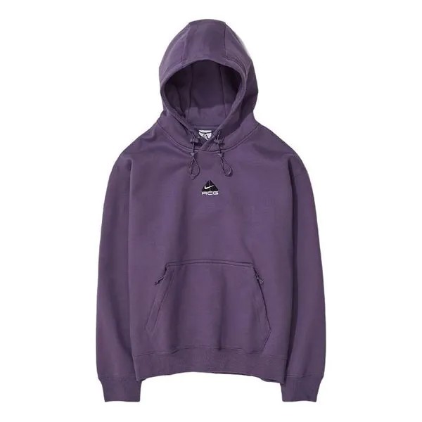 Толстовка Nike ACG Therma-Fit Solid Color Logo Embroidered Hooded Long Sleeves Autumn Gray Purple, мультиколор