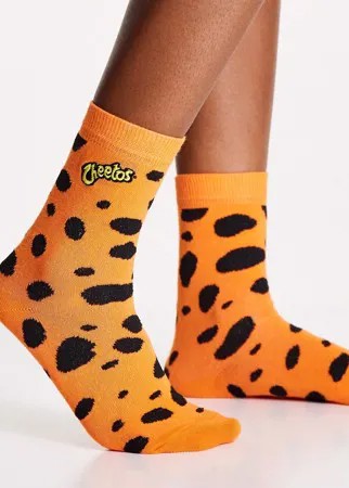 Носки с гепардовым принтом и логотипом Skinnydip x Cheetos-Оранжевый цвет