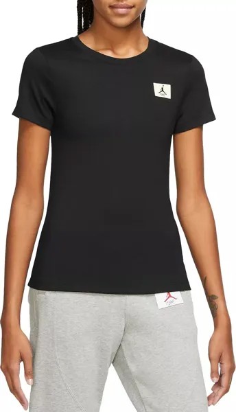 Женская узкая футболка Jordan, черный