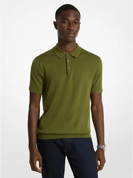 Футболка-поло Michael Kors Merino Wool, зеленый