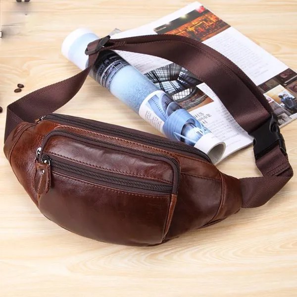 Корейская мода для мужчин мобильный телефон с верхним слоем из воловьей кожи груди мешок, кожаный бумажник, бизнес сумка, спортивная сумка для спорта на открытом воздухе