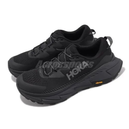 Черные мужские кроссовки для бега по шоссе Hoka Skyline-Float X Vibram 1141610-BBLC