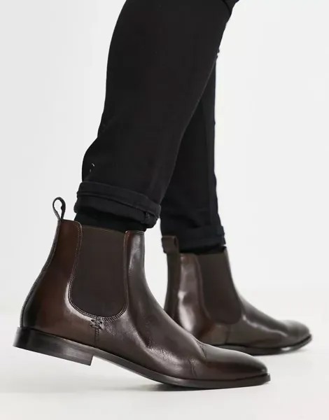 Коричневые кожаные ботинки челси Walk London Florence