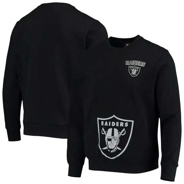 Мужской черный пуловер с карманами FOCO Las Vegas Raiders