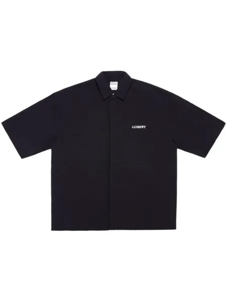 Marcelo Burlon County of Milan рубашка с короткими рукавами и логотипом, черный