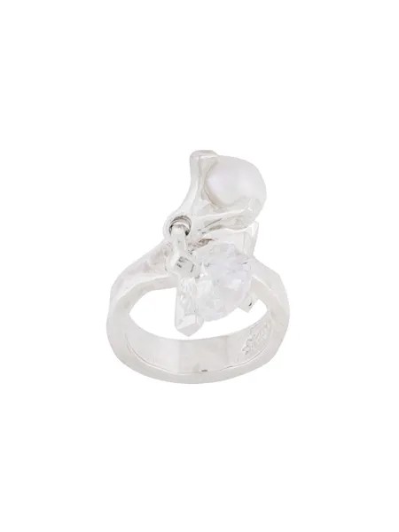 E.M. кольцо 'Crystal and Pearl'